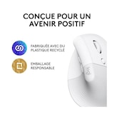 thumbnail of Logitech Ergonomische draadloze muis met 6 knoppen, verticaal, ecru, wit ecru