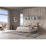 thumbnail of Letto senza rete imbottito 160x210 similpelle tortora Annalisa