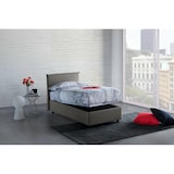 thumbnail of Dmora Letto singolo Cassiopea, Letto contenitore con rivestimento in tessuto, 100% Made in Italy, adatto per materasso Cm 80x200, Grigio