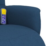 thumbnail of vidaXL Massagesessel mit Fußteil Blau Stoff
