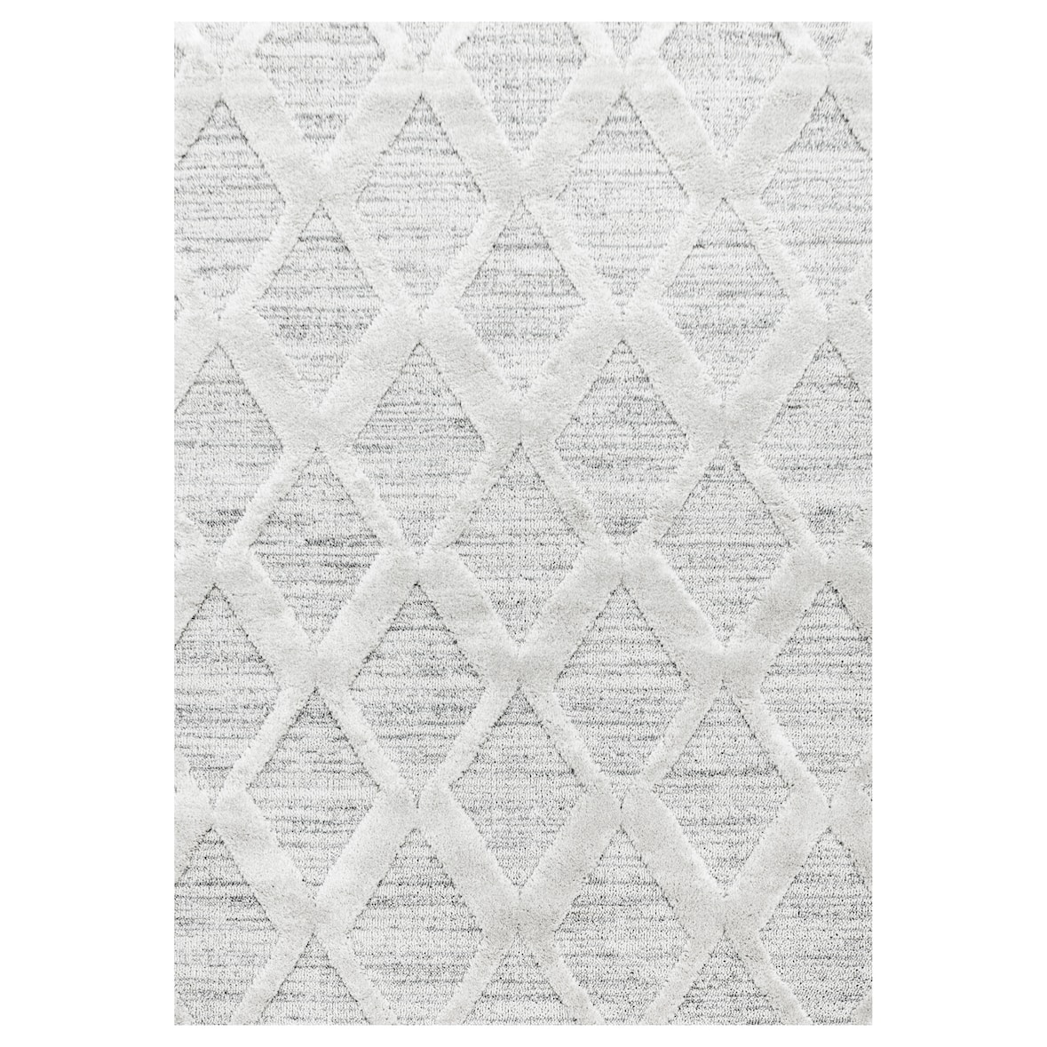 Teppich Wohnzimmer 3D Boho Modern Waschbar Strapazierfähig Esszimmer OEKO-TEX Grau 60x110 cm Schadstoffgeprüft – GENF von Kadima Design