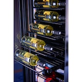 thumbnail of Frigo vini slim 45 cm. 112 bottiglie. Porta vetro a sfioro. Illuminazione a led. Mensole inox. Termometro digitale. Modello SLIMWINE-SW112-1TB