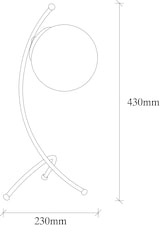 thumbnail of WellHome - Tischleuchte 23x18x43cm aus schwarzem Metall