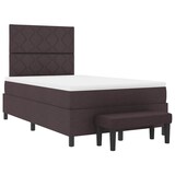 thumbnail of vidaXL Boxspringbett mit Kopfteil Dunkelbraun 120 x 200 cm Stoff