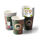 thumbnail of BIOZOYG Pappbecher Bedruckt 100 Stück 200 ml / 8 oz, Ø 80 mm, weiß - Kaffeebecher to Go - Pappe beschichtet mit PE - Trinkbecher/Einweg