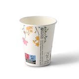 thumbnail of BIOZOYG Pappbecher bedruckt 1000 Stück Blumen 200ml/8oz, Ø 80mm Weiß - Kaffeebecher to go - Pappe beschichtet mit PE - Trinkbecher/Einweg