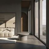 thumbnail of Couchtisch 60x60x30 cm Grau Sofatisch in Beton-Optik Modern, Design Wohnzimmertisch Rund, Loungetisch in Pilz-Form, Kaffeetisch Beistelltisch