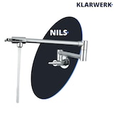 thumbnail of NILS | Grifo de Agua Fría de Pared de Un Orificio Cromo | Cocina profesional Grifo de acero inoxidable | plegable con grifo abatible