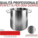 thumbnail of Pentola Ø36 cm, Acciaio Inox 18/10 con Triplo Fondo, per Gas Elettrico Induzione Vetroceramica, Linea Master – Made in Italy