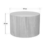 thumbnail of SVITA CARLA Beistelltisch Wohnzimmertisch 59x39cm (Ø x H) Paulownia Holz Schwarz