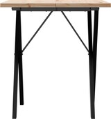 thumbnail of Décoshop26 - Esstisch im Industriedesign 70 x 70 x 75,5 cm massives Kiefernholz und Stahl DEC036815