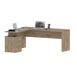 thumbnail of Web Furniture NEW SELINA Scrivania ad Angolo Melaminico 3 Cassetti 160x180cm   Wotan Oak