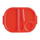 thumbnail of Olympia Kristallon polycarbonaat schaaltje met vakken klein rood 322mm