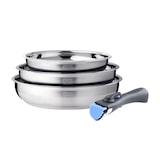 thumbnail of Batterie de cuisine inox 9 pièces avec 2 manches amovibles  AM2694 usage non-intensif Arthur Martin