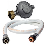 thumbnail of Rechaud gaz fonte véritable 9.8 KW 4 pieds 3 robinets + Tuyau gaz 1.50m et Détendeur Butane