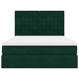thumbnail of vidaXL Ottoman-Bett mit Matratzen & LEDs Dunkelgrün 140x200 cm Samt