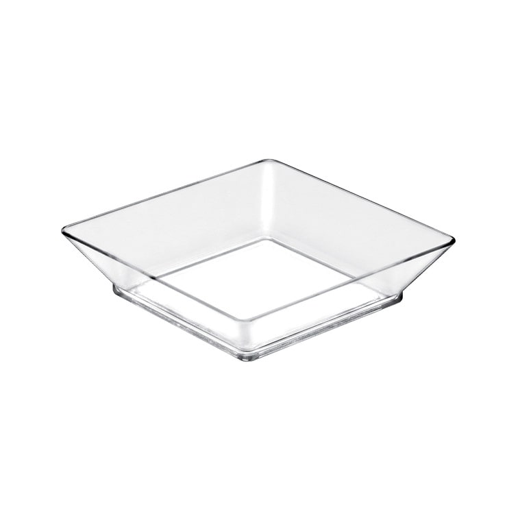 MONOUSO - Mehrweg Teller aus PS "Small" Transparent 45ml 6,5x6,5cm (750 Stück)