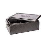 thumbnail of Contenitore isolato da 30L in polipropilene EPP/PPE nero adatto per bidone GN1/1 - Apertura superiore - T°C da -40°C a +100°C.