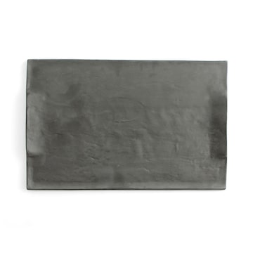 Quid Mineral Gres Bandeja Rectangular Cerámica Negro 35X23Cm