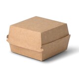 thumbnail of BIOZOYG 300 Stück Burger-Verpackung 11,5 x 10,5 x 8 cm Burgerboxen, braun-weiße Hamburger-Schachteln aus Kraftkarton, Take-Away-Boxen für Hamburger