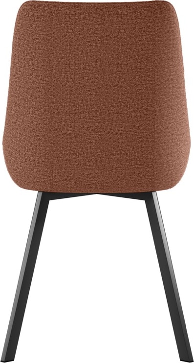 Fox Indoor-Sessel mit rostfarbenem Mikrofaser-Sitz und -Rückenlehne, robustem Metallrahmen und modernem Design – Fox