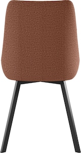 thumbnail of Fox Indoor-Sessel mit rostfarbenem Mikrofaser-Sitz und -Rückenlehne, robustem Metallrahmen und modernem Design – Fox