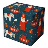 thumbnail of XXL Sinterklaas Cadeaupapier – Set van 4 Rollen – 5 Meter per Rol – 4 Verschillende Designs – Inclusief 1 Vel Naamstickers