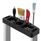 thumbnail of tectake scala multifunzionale in alluminio, ponteggio con ruote - argento - 401668