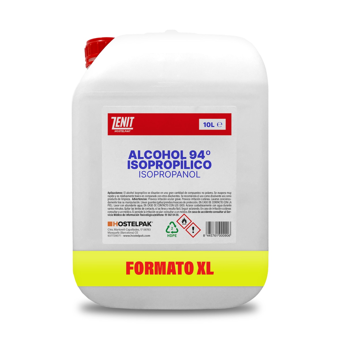 10L - Alcohol isopropilico 94ºC - Limpieza superficies y componentes electrónicos - isopropanol