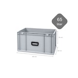 thumbnail of PROREGAL 3x Eurobox NextGen Portable Uno | HxBxT 32x40x60cm | 65 Liter | Eurobehälter, Transportbox, Transportbehälter, Stapelbehälter
