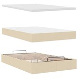 thumbnail of vidaXL Ottoman-Bett mit Matratze Creme 120x190 cm Stoff