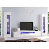 thumbnail of Dmora Parete attrezzata Enzo, Set salotto porta TV, Mobile soggiorno multiuso, 100% Made in Italy, cm 290x40h162, Bianco lucido