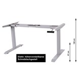 thumbnail of Gestell für Schreibtisch stufenlos elektrisch höhenverstellbar BxTxH: 118x70x(62-127)cm lichtgrau, mit Memory-Funktion für alle gängigen Tischplatten