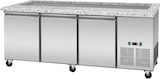 thumbnail of Skyrainbow SNACK-Line, Kalte Theke, 5x GN1/1, Granit rosa-grau, 188x82x85.5 Glasaufbau Klarglas ohne Zwischenablage, H=396mm