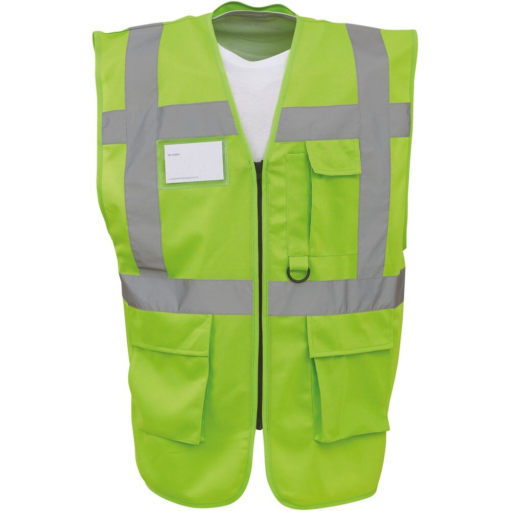 Gilet multifonction haute visibilité  vert citron T.M Yoko