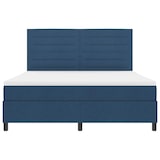 thumbnail of vidaXL Boxspringbett mit Matratze mit Kopfteil Blau 180 x 200 cm Stoff