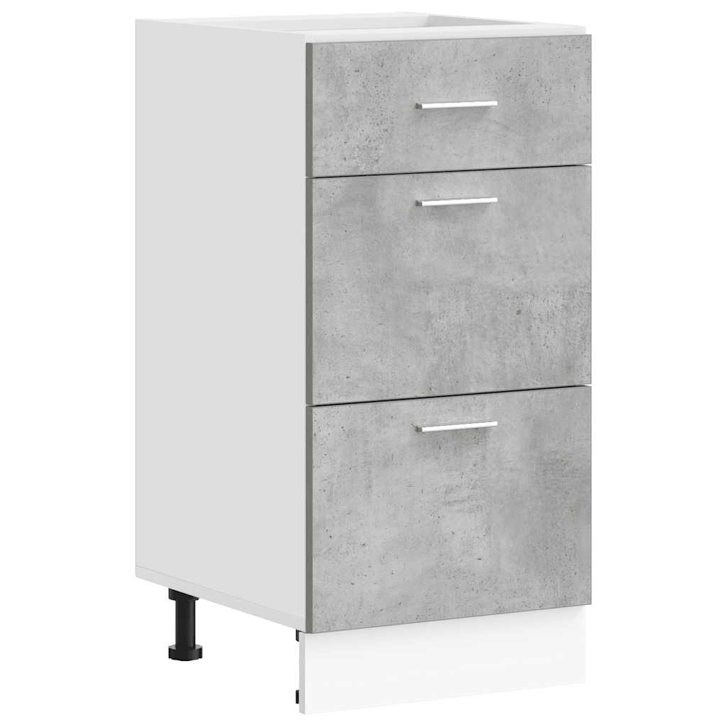 vidaXL Unterschrank Lyon Betongrau 40x46x81,5 cm Holzwerkstoff