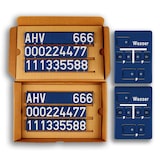 thumbnail of Schilderset für Wasser Form C, Hausanschlussleitung - 100x140 mm