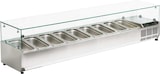 thumbnail of Zutatenkühlschrank mit vitrine mit 9 gn 1/3-150 behältern - 2000x395x440 mm - 160 W 230/1V - 791320CV Eurast