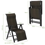 thumbnail of COSTWAY Rotan ligstoel, opklapbare tuinstoel met verstelbare rugleuning, tuinstoel met relaxfunctie