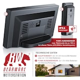 thumbnail of BEARWARE Funkwetterstation Innen und Außen mit Außensensor - DCF Signal Funkuhr - Farbdisplay - Thermometer - Hygrometer
