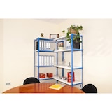 thumbnail of SimonRack Estanteria Esquina Metalica, 1800x1000x400 mm, 10 Alturas Metal, 80 kg de Punto Flexión, Estanterías Almacenaje, Azul/Blanco - Simoncorner