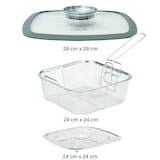 thumbnail of STONELINE® Multi-Eckpfanne 28 x 28 cm, mit Dampf- und Frittierfunktion, Induktion und backofengeeignet