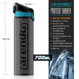 thumbnail of Arendo Wasserflasche 700 ml, Sport Trinkflasche, BPA-frei, auslaufsicher, One-Click-Verschluss, Mengenskala, Kunststoff