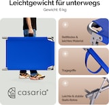 thumbnail of CASARIA® 2er Set Sonnenliege mit Dach Klappbar Gartenliege Wetterfest Liege Blau