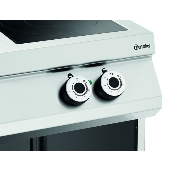 Fornuis | Elektrisch | Keramisch | 4 Kookplaten | 4x 4kW | Open Onderstel | 800x900x900(h)mm