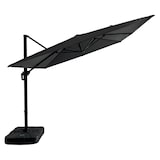 thumbnail of Gastro Ampelschirm Rome Grau, quadratisch, 3 × 3 m, 8 Streben, 210 g/m² Polyester, wasserabweisend, höhenverstellbar, 360° drehbar, ohne Volant