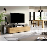 thumbnail of Dmora Mobile porta TV Maiella, Credenza bassa da soggiorno, Madia da salotto per televisione, 165x40h47 cm, Rovere Nodi e Antracite