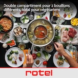 thumbnail of Appareil à fondue chinoise 2 compartiments avec fourchettes et passoires Rotel