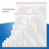 thumbnail of Zip Beutel 100 Stk 150x200 mit Druckverschluss verschließbar Verpackungstuete
